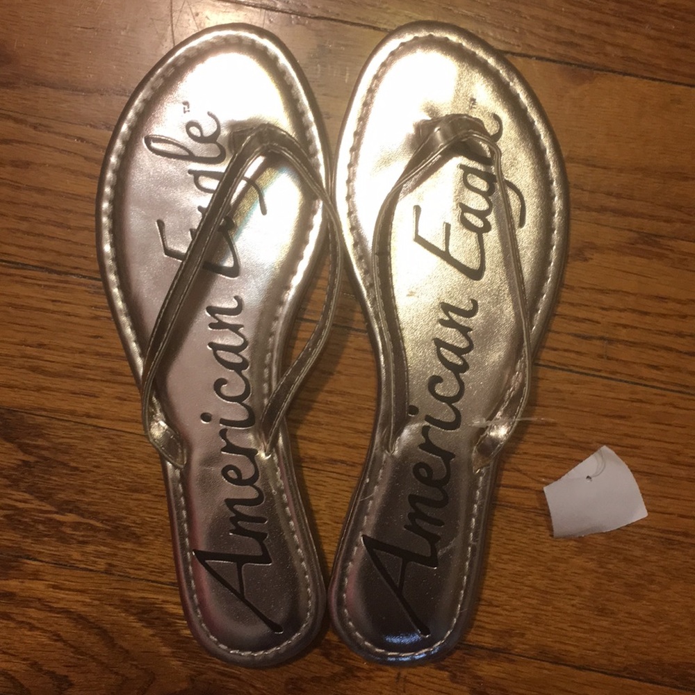 Silver Flip Flops